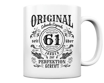 61 Geburtstag Zur Perfektion Gereift 61 Jahre Alt Sprüche Geschenke - Tasse und Kaffeebecher Glossy