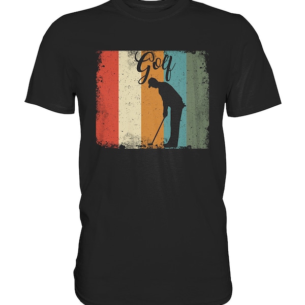 Golfspieler Retro Golfen T-Shirt Golfschläger Geschenke - Premium Shirt