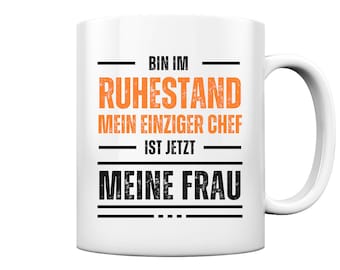 Retraité, je suis à la retraite, ma femme dit drôle de cadeaux de pension pour lui - Tasse et tasse à café brillante