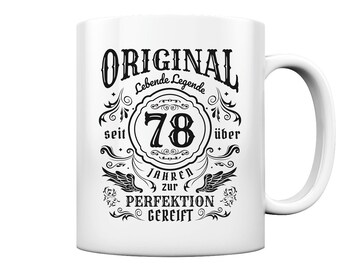 78 Geburtstag Zur Perfektion Gereift 78 Jahre Alt Sprüche Geschenke - Tasse und Kaffeebecher Glossy