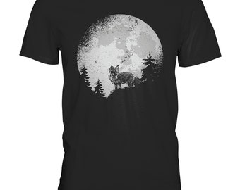 Fox shirt forest animals full moon gift idea foxes tshirt