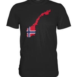 T-Shirt Norvège Carte Scandinavie Cadeaux Norvégiens Drapeau Norvégien Oslo - T-shirt Premium