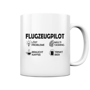 Piloto de avião resolve problemas pilotos de profissões dizendo presentes de piloto - xícara e caneca de café