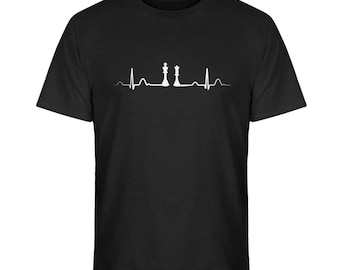 Chess Pieces Heartbeat Chessboard T-Shirt