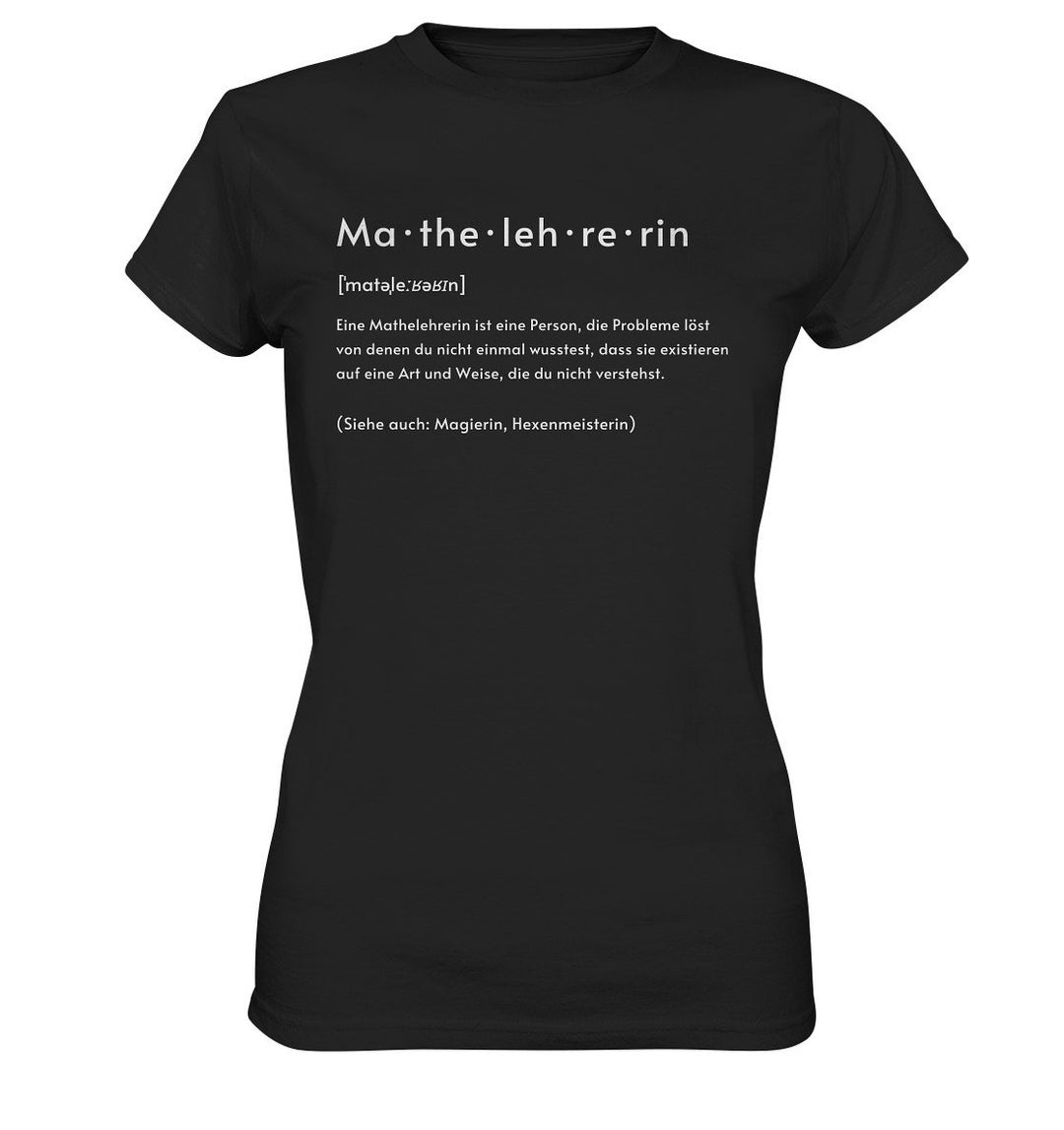 Math Teacher Definition Math Phonetic Transcription Math T-shirt ...