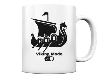 Wikingerboot Lustig Mythologie Hobby Sprüche Modus Geschenke - Tasse und Kaffeebecher Glossy