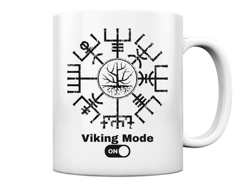 Wikinger Lustig Vegvisir Mythologie Hobby Sprüche Modus Geschenke - Tasse und Kaffeebecher Glossy