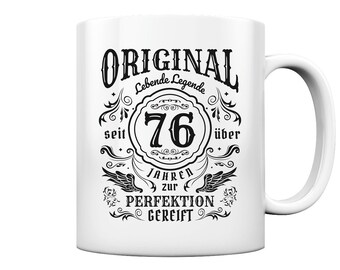 76 Geburtstag Zur Perfektion Gereift 76 Jahre Alt Sprüche Geschenke - Tasse und Kaffeebecher Glossy