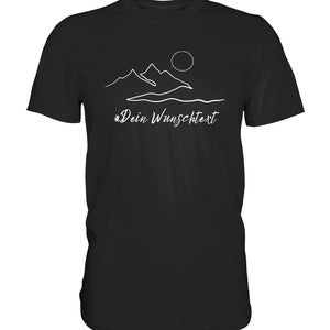 Montanhas texto personalizado personalizável Montanha - Camiseta Premium