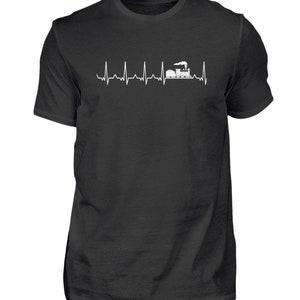 Eisenbahn, Zug, Lokomotive, Dampflok, Eisenbahner, Züge, Modellbahn, Herzschlag, Modellbahner, Geschenk T-Shirt Geschenkidee - Herren Shirt