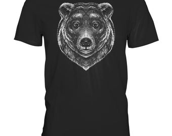 Bear Monochrome T-Shirt - Premium Shirt