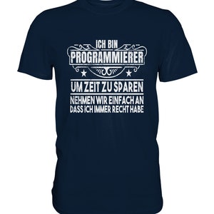 Programmer Gift Computer Software Shirt Computer Scientist Coder Tshirt Navy