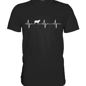 Sheep Sheep Heartbeat Sheep Farmer Shepherd Sheep - Premium Shirt