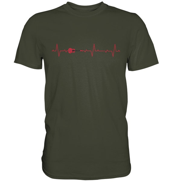 T-Shirt Bassiste Battement De Cœur – Cadeau Idée Pour Bassiste Guitare Basse Musique Rock