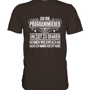 Programmer Gift Computer Software Shirt Computer Scientist Coder Tshirt Brown
