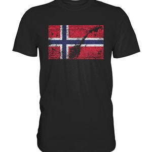 Norwegenflagge Norwegisches Geschenk Norwegen T-Shirt Skandinavien Oslo - Premium Shirt