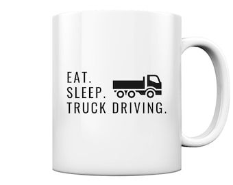 Truck driver truck dispatcher truck driver - Cup and coffee mug glossy