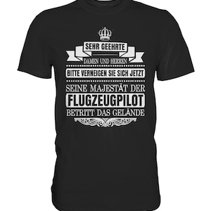 Camiseta piloto de avião entra no terreno dizendo ideias para presentes de pilotos – camiseta premium