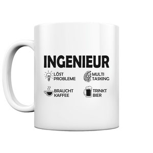 Ingenieur Löst Probleme Berufe Maschinenbau Spruch Geschenke - Tasse und Kaffeebecher Bild 2