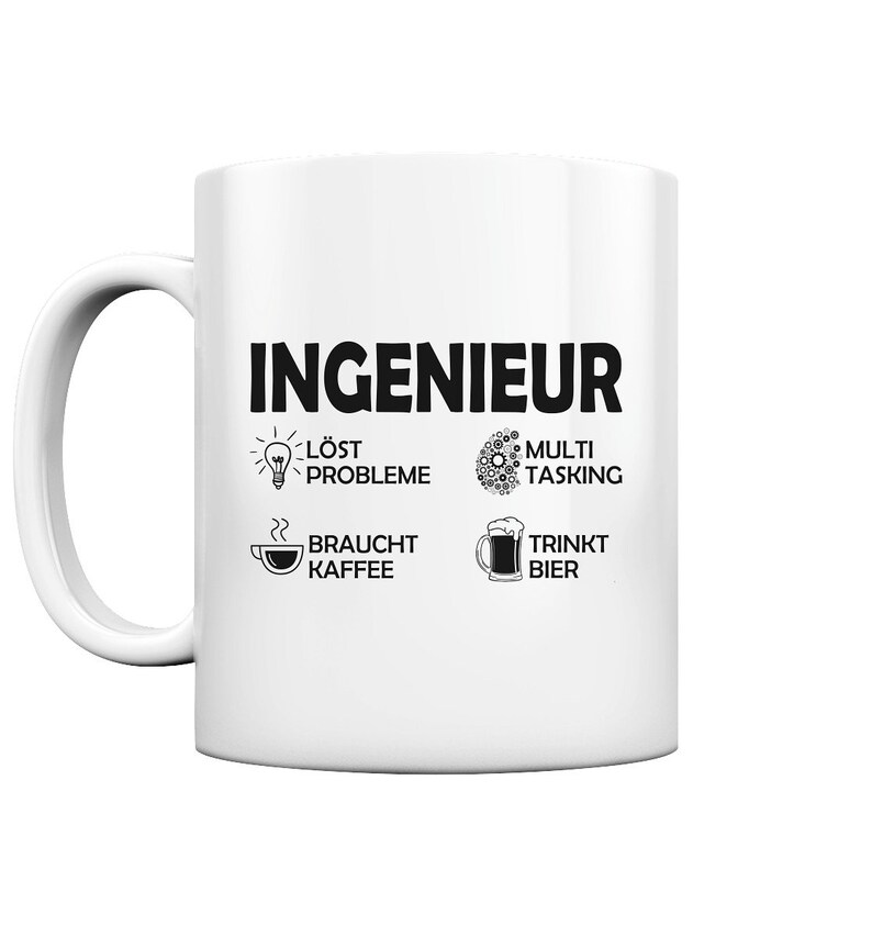 Ingenieur Löst Probleme Berufe Maschinenbau Spruch Geschenke - Tasse und Kaffeebecher Bild 2