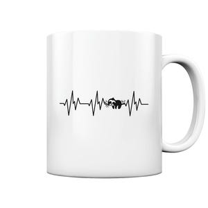 Funny Sloth Heartbeat - Cup and Coffee Mug glossy
