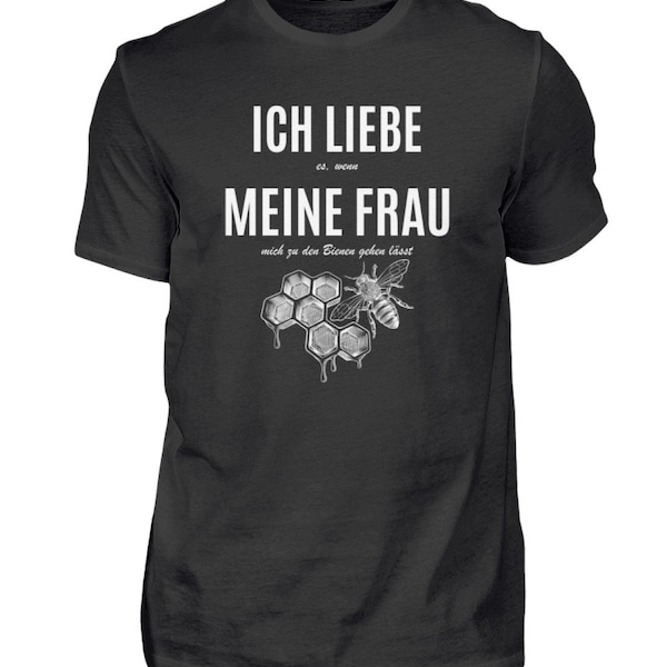 Ich Liebe Bienen Imker Bienenstock Geburtstag Wabe Geschenkidee Biene T-Shirt - Herren Shirt