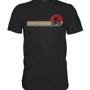 T-Shirt Bicycle Vintage Mountain Bike Retro Cyclist Gift Biker Cyclist - Premium Shirt