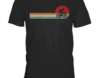 T-Shirt Bicycle Vintage Mountain Bike Retro Cyclist Gift Biker Cyclist - Premium Shirt