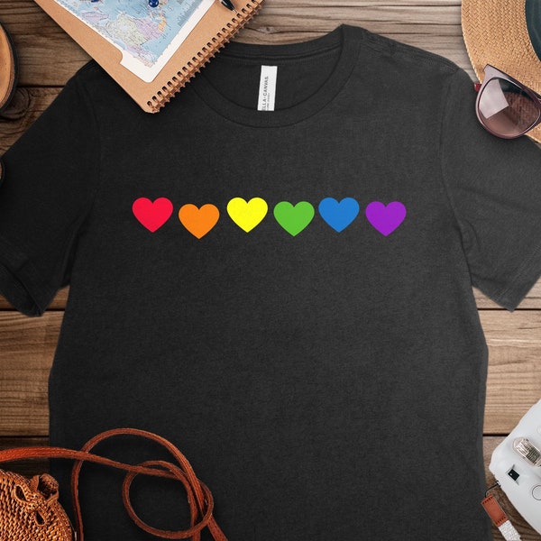 Lgbtq Shirt Herzen Lesbisch Queer Pride Geschenk Lesben LGBT Tshirt