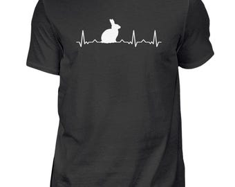 Bunny, rabbit, hare, heartbeat - Men's Shirt