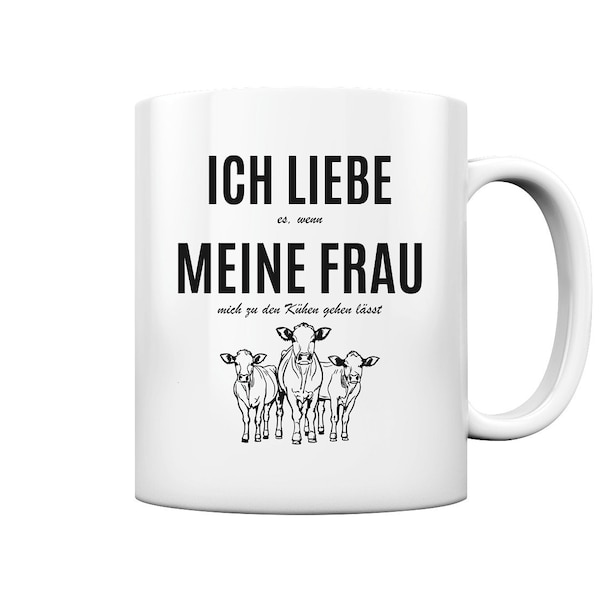 Ich liebe Kühe Geschenkidee Kuh Rinder Sprüche - Tasse und Kaffeebecher Glossy