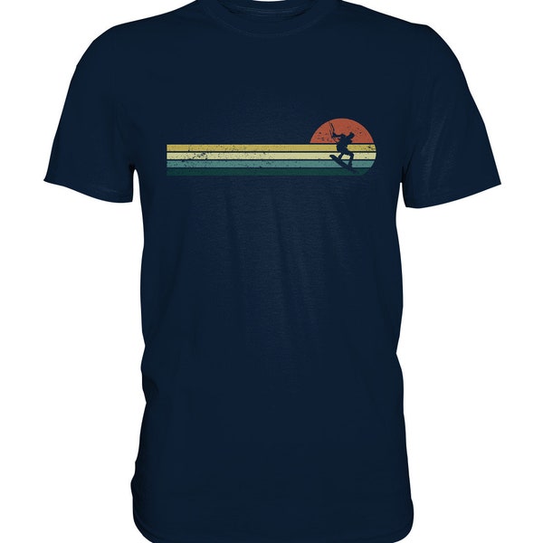 T-Shirt Retro Kitesurfen Kiteboard Kiten Kitesurfer Geschenk Kiteboarding Kite - Premium Shirt