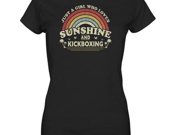 Kickboxing Kickboxerin Kampfsport Vintage Muay Thai T-Shirt - Damen Premium Shirt