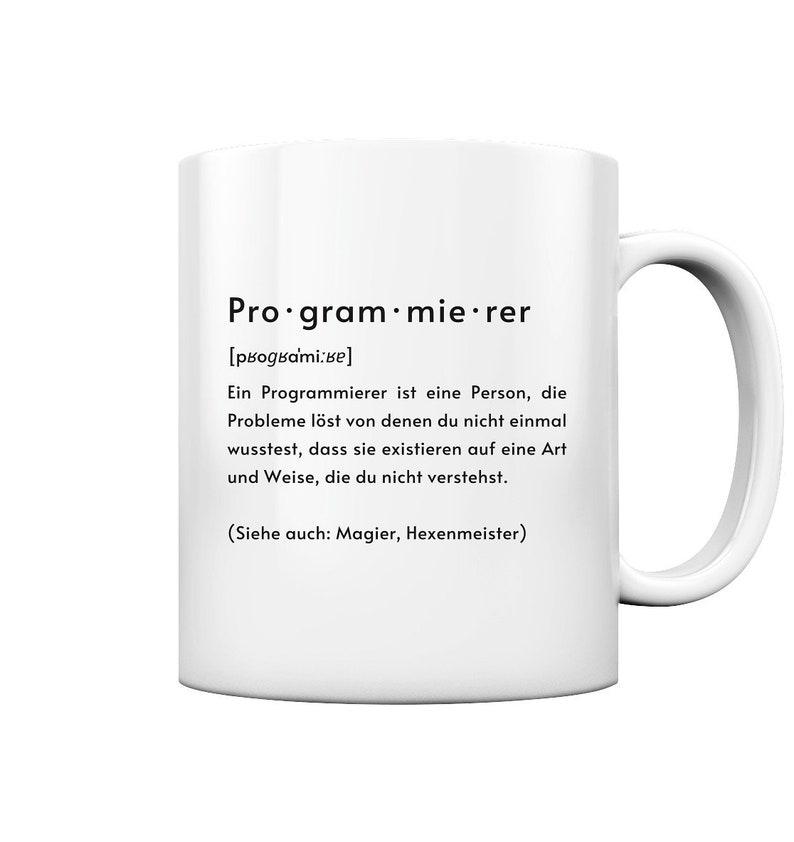 Programmer Definition Programming Phonetic Transcription Administrator Gift - Glossy Mug and Coffee Mug White glossy
