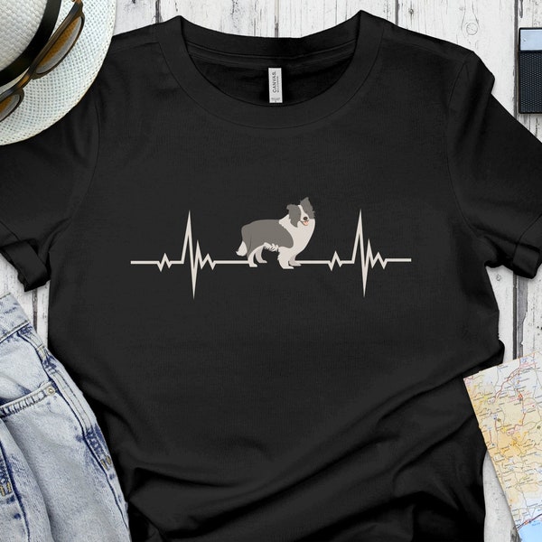 Border Collie Shirt Herzschlag Collie Besitzer T-Shirt