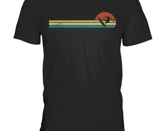 Surfing T-Shirt Surfer Retro Wave Riding Surfboard Beach Vintage - Premium Shirt