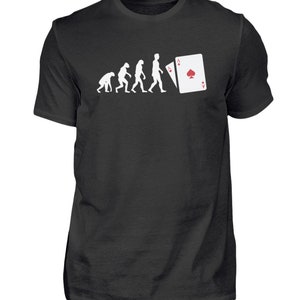 T-Shirt Poker Evolution Cards Jeu de Cartes Poker - Chemise Homme
