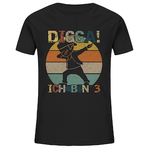 T Shirt 3rd Birthday Digga I&#39;m 3 Years Sayings Boys Gifts - Children&#39;s Organic Tshirt