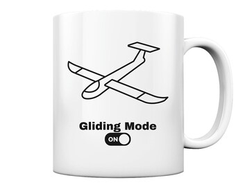 Segelflugzeug Lustig Segelfliegen Hobby Sprüche Piloten Geschenke - Tasse und Kaffeebecher Glossy