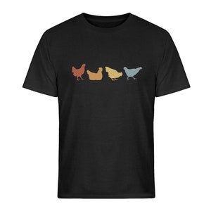 T-shirt Poulet Retro Farmer Poulet Black
