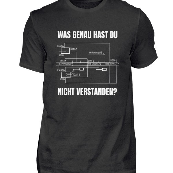 Eisenbahn, Zug, Lokomotive, Dampflok, Eisenbahner, Züge, Modellbahn, Modellbahner, Geschenk Tshirt - Herren Shirt