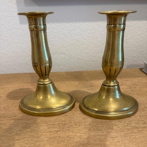 Vintage Brass Candlestick Holders; Antique Candlestick Holders; Tabletop Decor