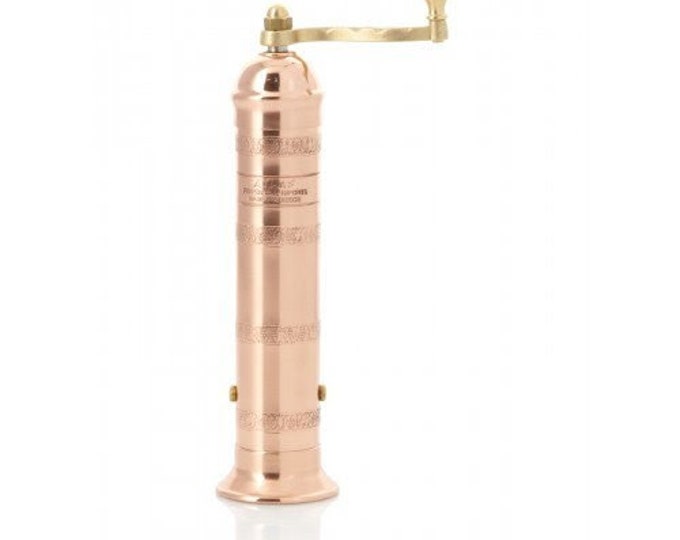 9 Copper Atlas Greek Pepper Mill, European Spice Mill, Copper Pepper