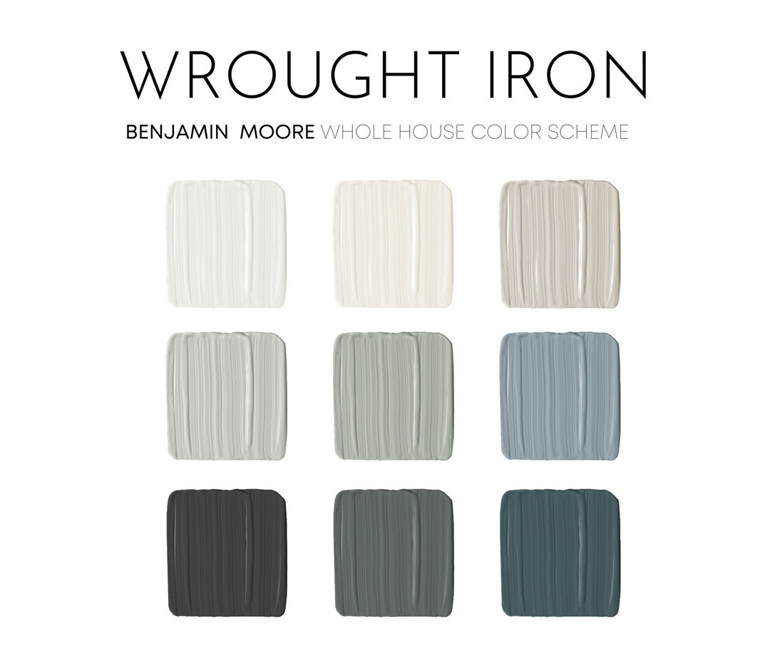 Wrought Iron Benjamin Moore Paint Palette Lake House Color - Etsy