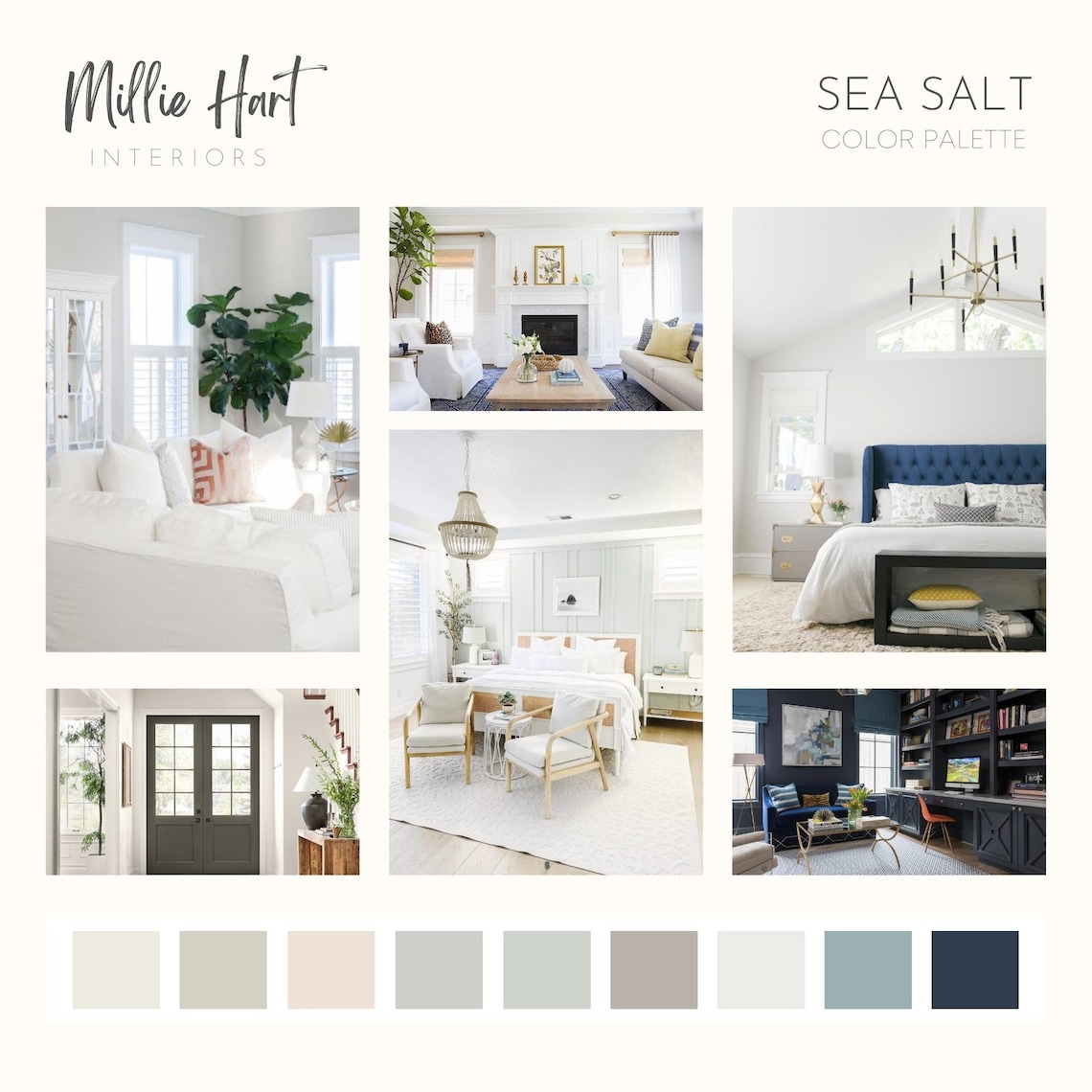 Sea Salt Benjamin Moore Paint Palette Modern Coastal Interior Paint
