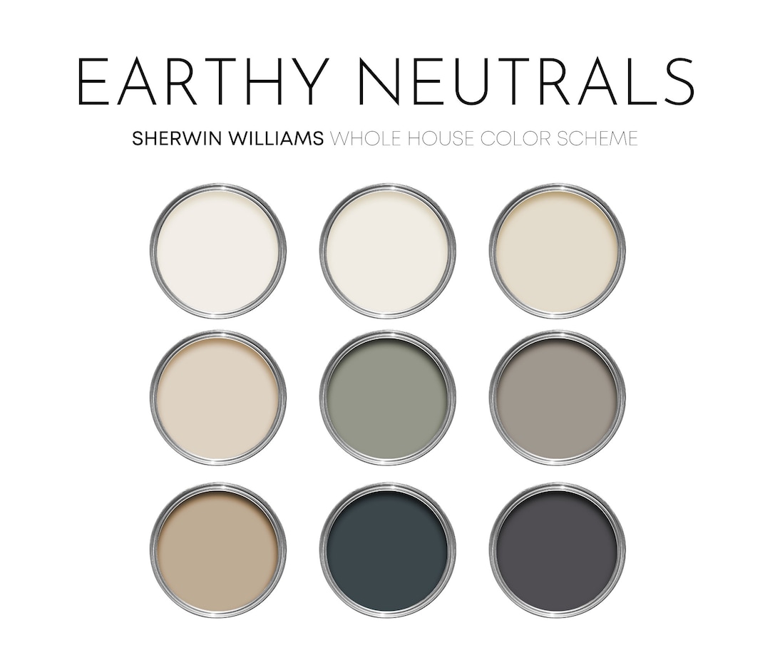 Solver Colours Earthy Neutrals Sherwin Williams Paint Palette, Paint Colors for Home ...