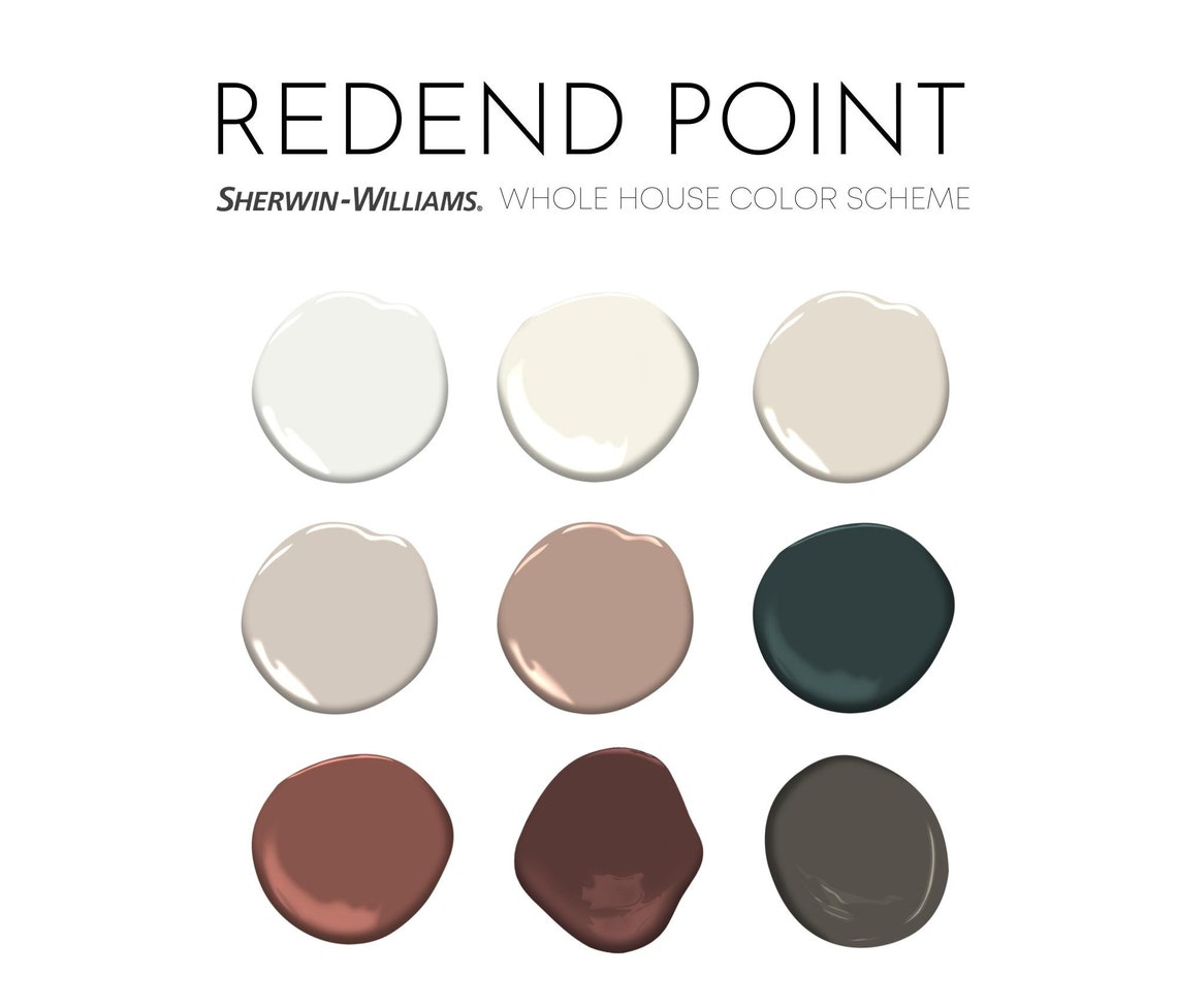 Redend Point Sherwin Williams Paint Palette Color of the Etsy