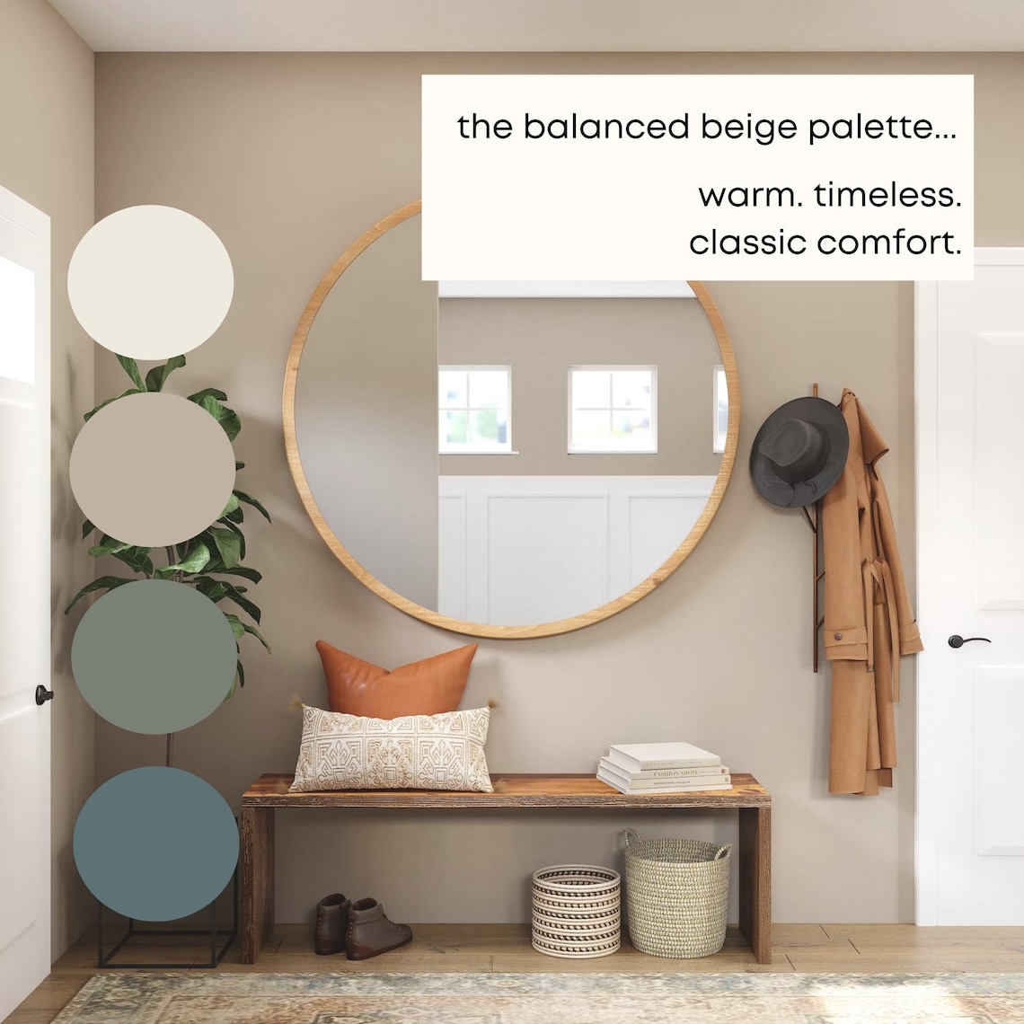 Balanced Beige Sherwin Williams Paint Palette Warm Neutrals - Etsy UK
