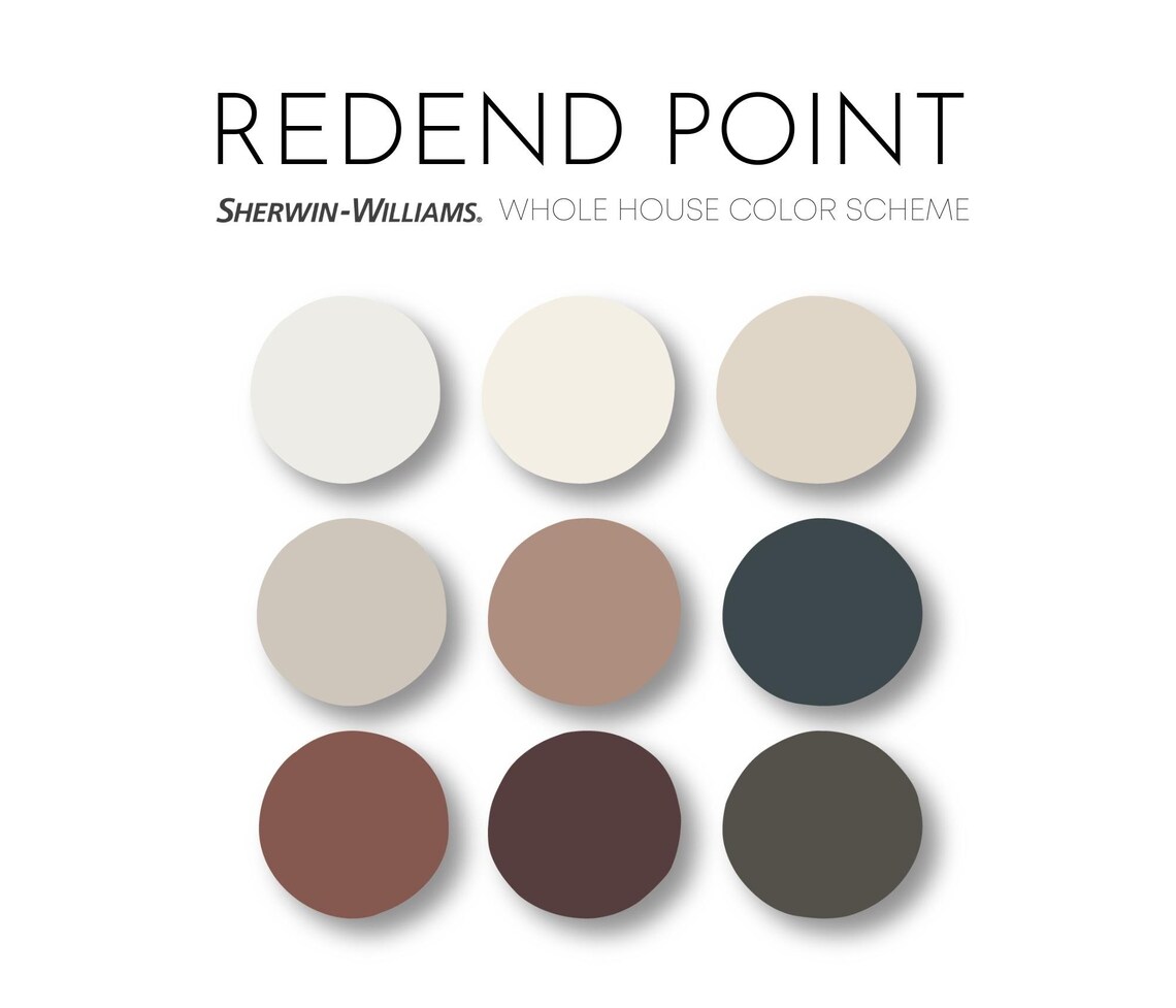 Redend Point Sherwin Williams Paint Palette Color of the Etsy