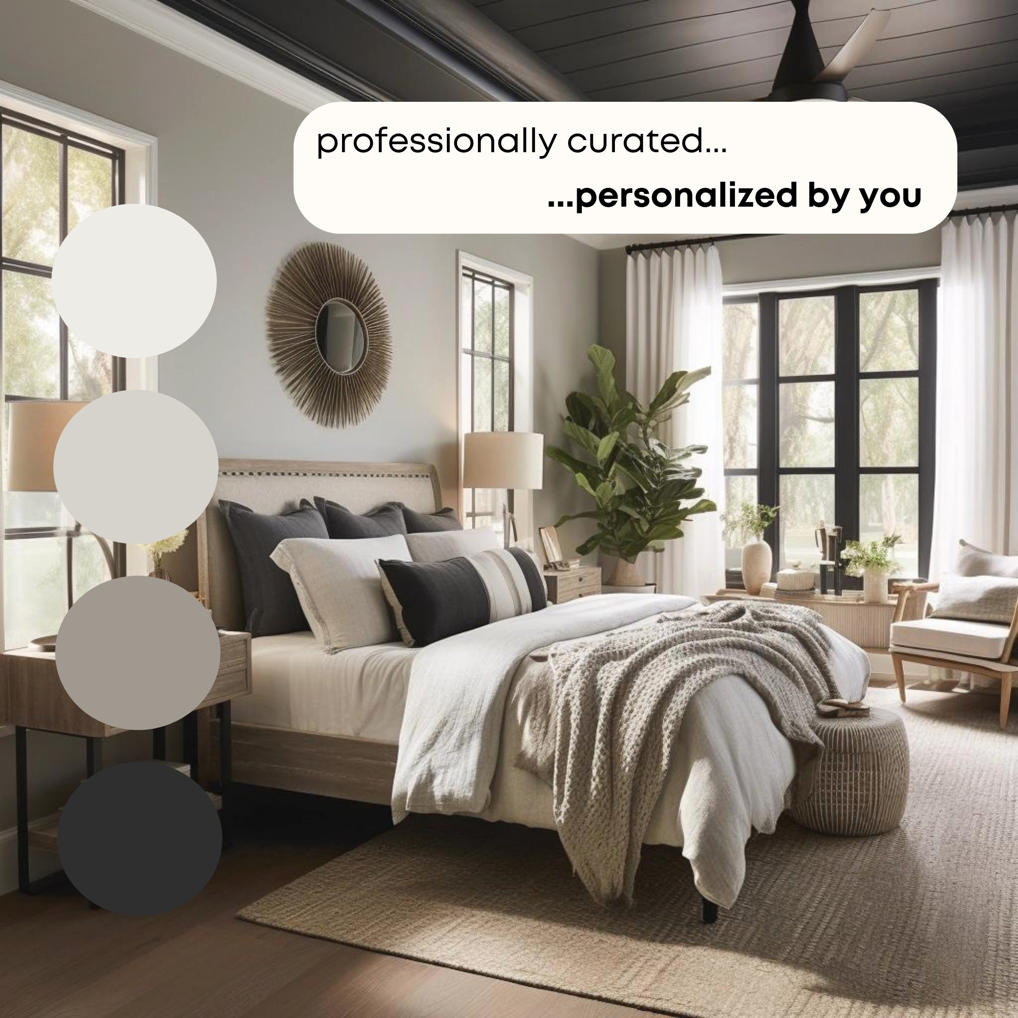 Modern Farmhouse Benjamin Moore Paint Palette, Modern Neutral Interior ...